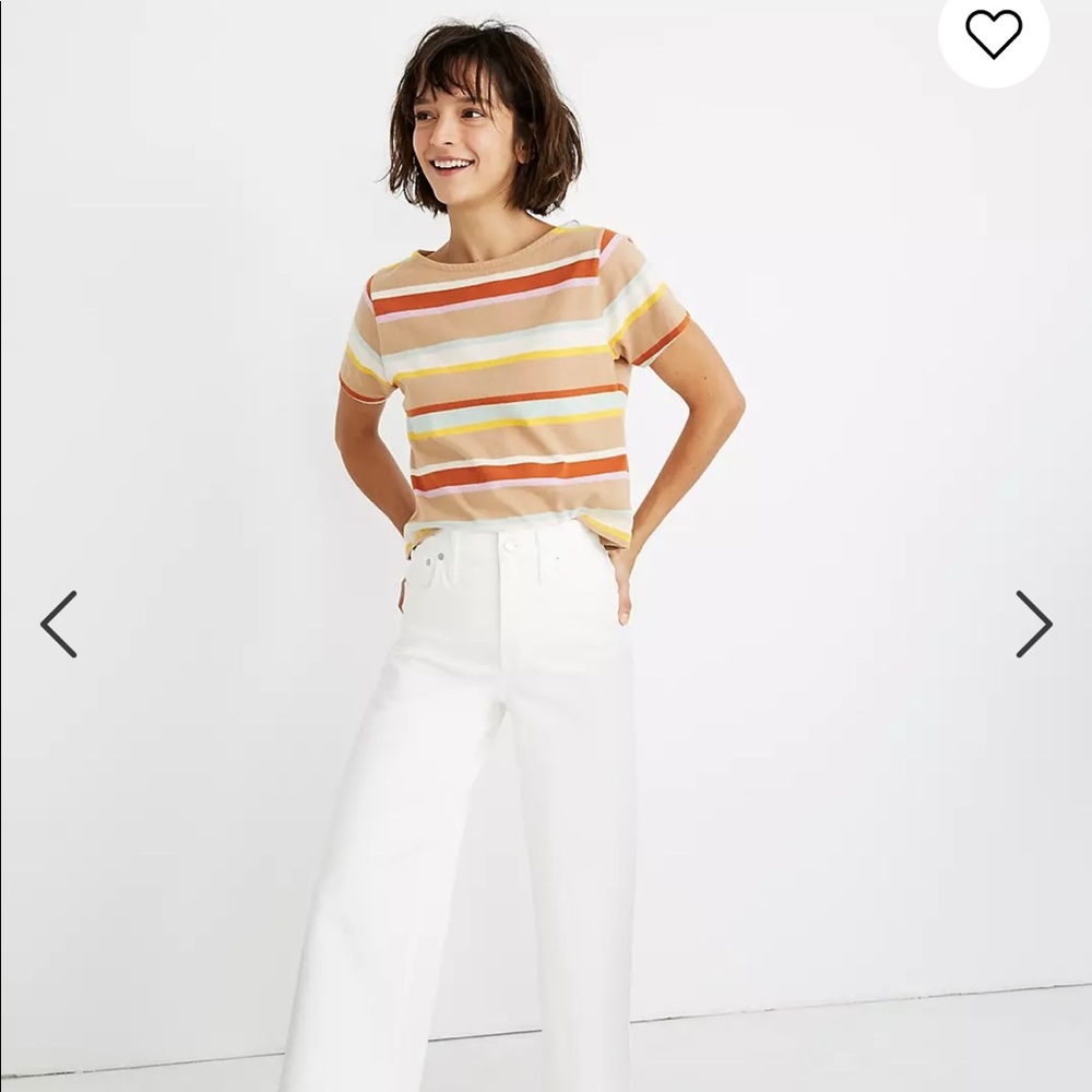 Madewell White Wide Leg Crop Jeans Size 25